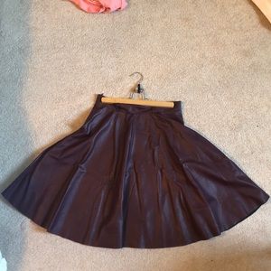 Super Cute Faux Leather Skirt